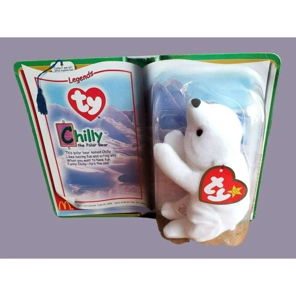 TY McDonald's Beanie Babies Plush 1994 Legends Chilly The Polar Bear NIP